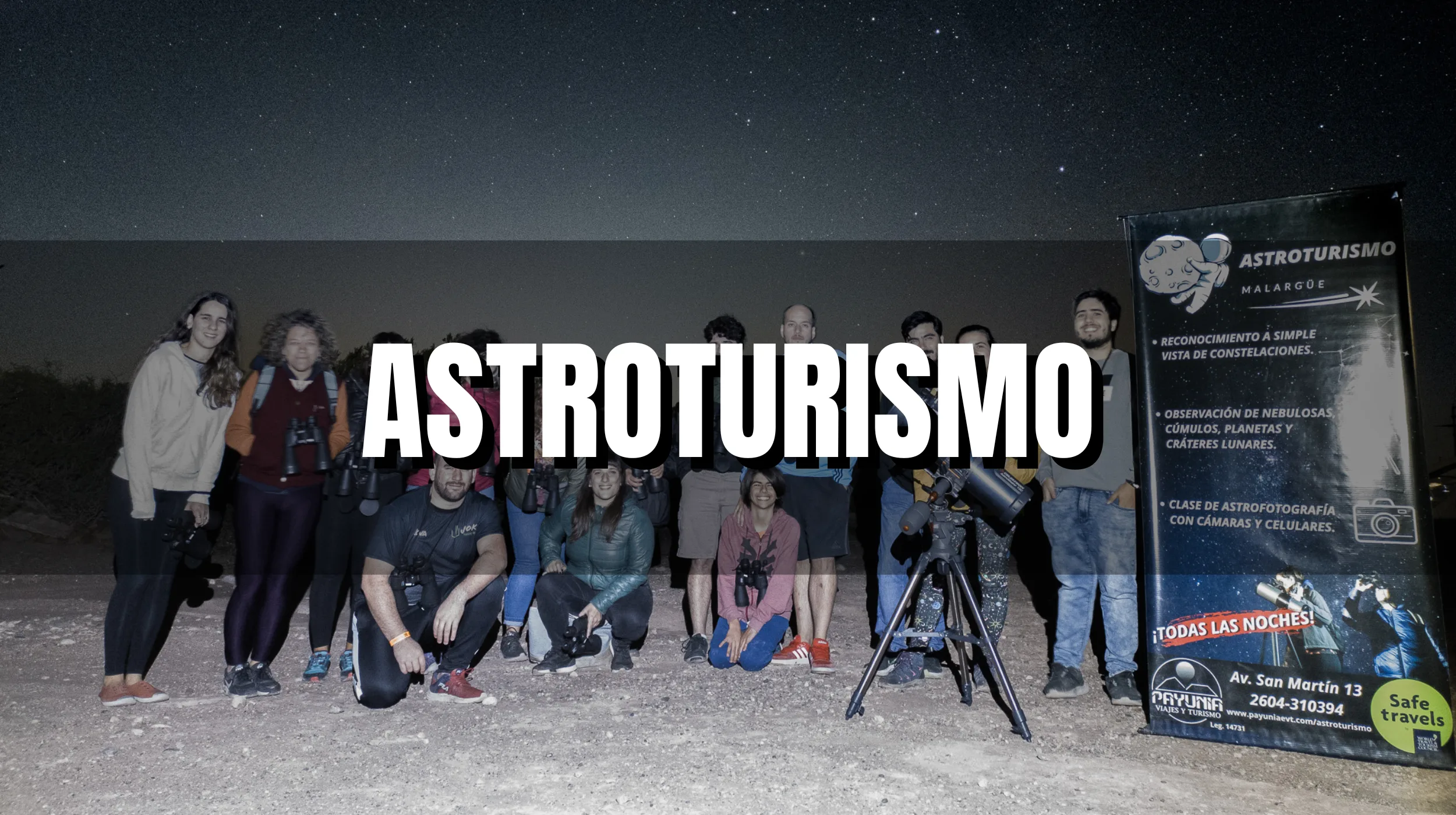 Cielo estrellado observado desde Malargüe con telescopio profesional